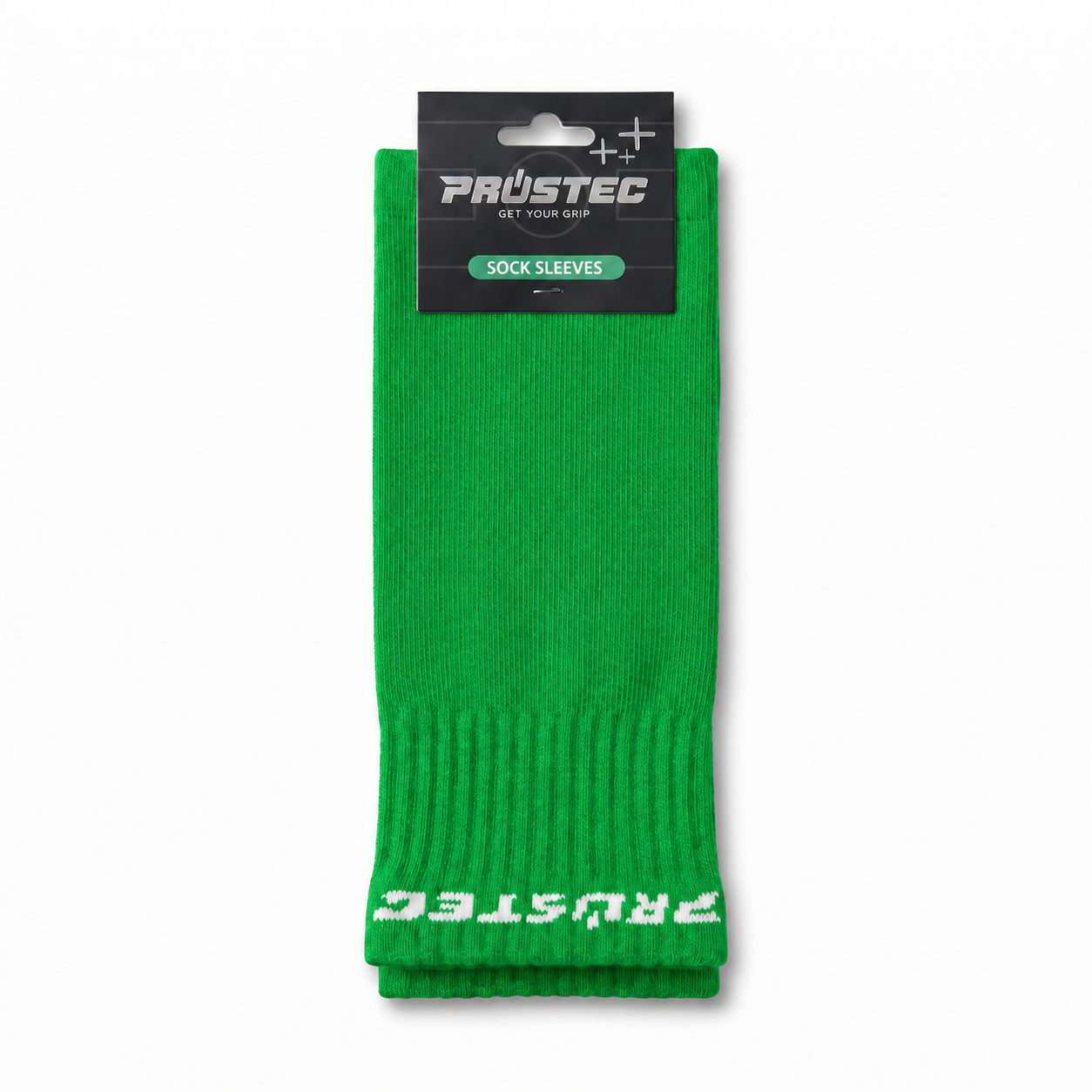 Prostec sock sleeves groen in verpakking met logo
