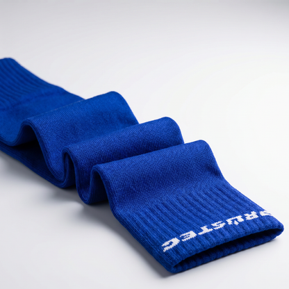 Prostec sock sleeves blauw gedrapeerd, elastisch stretchmateriaal 