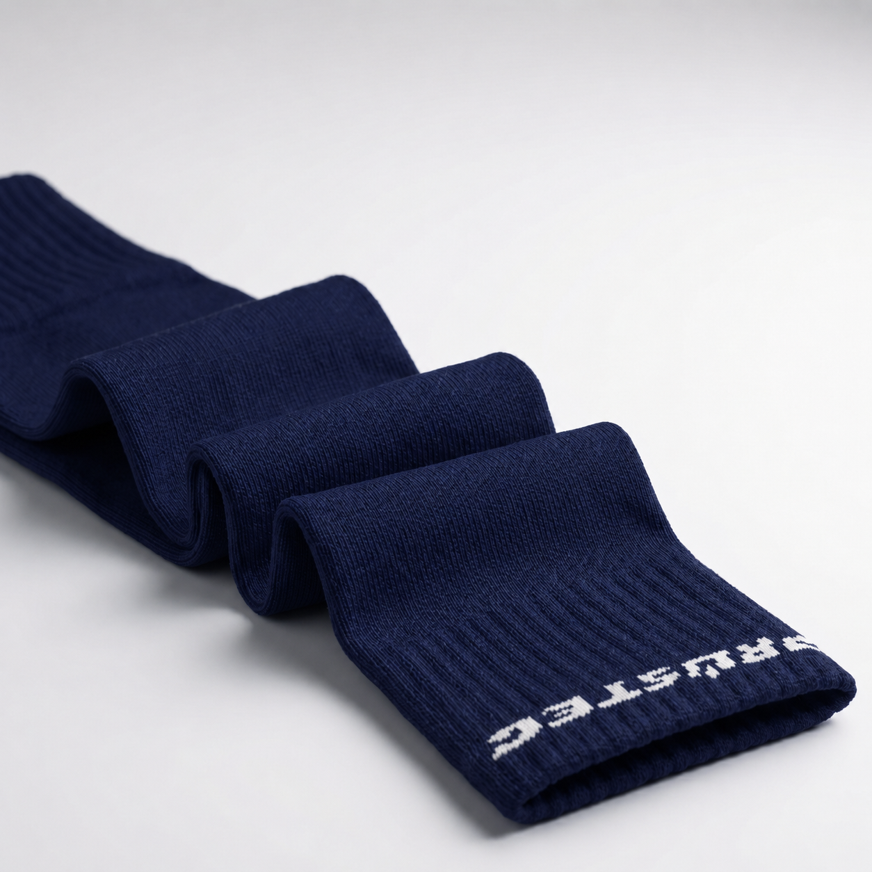 Prostec sock sleeves navy gedrapeerd, elastisch stretchmateriaal 