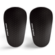 Twee zwarte Prostec Mini Scheenbeschermers met hexagonaal patroon, compacte voetbalaccessoires